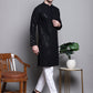 Sequin Embroidered Pure Cotton Kurta with Pyjamas
