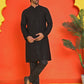 Sequin Embroidered Pure Cotton Kurta with Pyjamas ( JOKP B-P 5006 Black )