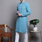 Sequin Embroidered Pure Cotton Kurta with Pyjamas