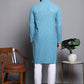 Sequin Embroidered Pure Cotton Kurta with Pyjamas