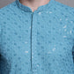 Sequin Embroidered Pure Cotton Kurta with Pyjamas