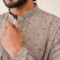 Sequin Embroidered Pure Cotton Kurta with Pyjamas