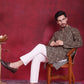 Men's Digital Printed Kurta with Pyjama ( JOKP P 5014 Olive )