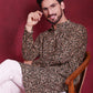 Men's Digital Printed Kurta with Pyjama ( JOKP P 5014 Olive )