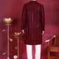 Men's Sequins Chikankari Embroidered Kurta with Pyjama ( JOKP P 5015 Maroon )
