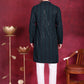Men's Sequins Chikankari Embroidered Kurta with Pyjama ( JOKP P 5015 Olive )