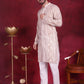 Men's Bandhani Printed Kurta with Pyjama ( JOKP P 5016 Cream )