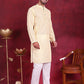 Chikankari Embroidered Kurta with Pyjama ( JOKP P 5017 Yellow )