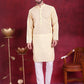 Chikankari Embroidered Kurta with Pyjama ( JOKP P 5017 Yellow )