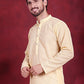 Chikankari Embroidered Kurta with Pyjama ( JOKP P 5017 Yellow )