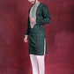 Men's Sequins Embroidered Kurta Pyjama Set ( JOKP P 5019 Olive )
