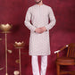 Men's Chikankari Embroidered Kurta Pyjama Set ( JOKP P 5020 Grey )
