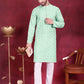 Men's Chikankari Embroidered Kurta Pyjama Set ( JOKP 5020 Pista )