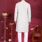 Men's Chikankari Embroidered Kurta Pyjama Set ( JOKP P 5020 Pista )