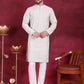 Men's Chikankari Embroidered Kurta Pyjama Set ( JOKP P 5020 Pista )