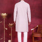 Men's Chikankari Embroidered Kurta Pyjama Set ( JOKP P 5020 Purple )