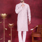 Men's Chikankari Embroidered Kurta Pyjama Set ( JOKP P 5020 Purple )