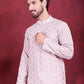 Men's Chikankari Embroidered Kurta Pyjama Set ( JOKP P 5020 Purple )
