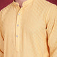 Men's Chikankari Embroidered Kurta Pyjama Set ( JOKP P 5021 Beige )