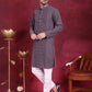 Men's Chikankari Embroidered Kurta Pyjama Set ( JOKP P 5021 Grey )