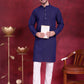 Men's Chikankari Embroidered Kurta Pyjama Set ( JOKP P 5021 Navy )