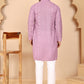 Men's Embroidered Kurta Pyjama Set (JOKP P 5021 Purple ) [FF] [P-9]