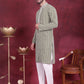 Men's Sequins Embroidered Kurta with Pyjama ( JOKP P 5023 Mehndi )