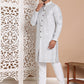 Sequin Chikankari Front Open Kurta With Pyjamas ( JOKP P 5029Grey )