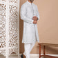 Sequin Chikankari Front Open Kurta With Pyjamas ( JOKP P 5029Grey )