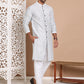 Sequin Chikankari Front Open Kurta With Pyjamas ( JOKP P 5029Grey )