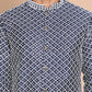 Sequin Chikankari Front Open Kurta With Pyjamas ( JOKP P 5029Navy )