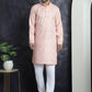 Men's Printed Kurta with Churidar ( JOKP P 5031Peach )