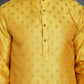 Woven Design Silk Blend Kurta with Pyjama ( JOKP P 5032Mustard )