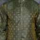 Woven Design Silk Blend Kurta with Pyjama ( JOKP P 5032Olive )