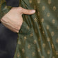 Woven Design Silk Blend Kurta with Pyjama ( JOKP P 5032Olive )