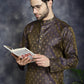 Woven Design Silk Blend Kurta with Pyjama ( JOKP P 5032Purple )