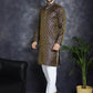 Woven Design Silk Blend Kurta with Pyjama ( JOKP P 5032Purple )