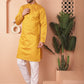 Woven Design Silk Blend Kurta with Pyjama