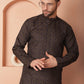 Woven Design Silk Blend Kurta with Pyjama