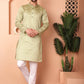 Woven Design Silk Blend Kurta with Pyjama