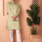 Woven Design Silk Blend Kurta with Pyjama
