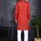 Red Woven Design Kurta with Pyjama ( JOKP P 5034Red )