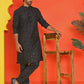 Embroidered Mirror Work Kurta Payjama Sets ( JOKP B-P 5035 Black )