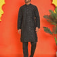 Embroidered Mirror Work Kurta Payjama Sets ( JOKP B-P 5035 Black )