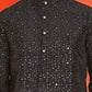 Embroidered Mirror Work Kurta Payjama Sets ( JOKP B-P 5035 Black )
