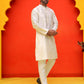Embroidered Mirror Work Kurta Payjama Sets ( JOKP P 5035 White ) [FF] [E-10]