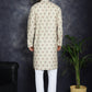 Golden Foil Printed Kurta with Pyjama ( JOKP P 5036Golden ) [FF] [B-4-5]
