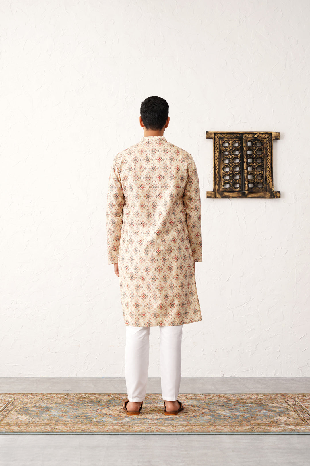 Golden Foil Printed Kurta with Pyjama [FF] [B-4-5]