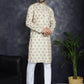 Golden Foil Printed Kurta with Pyjama ( JOKP P 5036Golden ) [FF] [B-4-5]