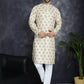 Golden Foil Printed Kurta with Pyjama ( JOKP P 5036Golden ) [FF] [B-4-5]